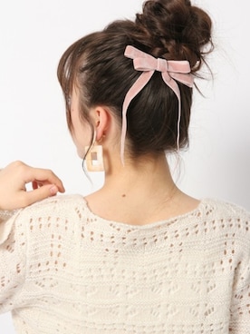 「Me%（ミィパーセント）のアイテム（ピアス（両耳用））」を使った、Me%さん（レディース・161cm）の冬コーディネート