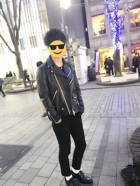 「jiggys shop（ジギーズショップ）のアイテム（トップス）」を使った、TAさん（メンズ・178cm）の春コーディネート