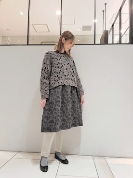 「ボタニカル」｜「アイテム（バレエシューズ）」を使った、nagashimaさん（レディース・160cm）の春コーディネート