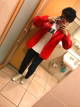 「45R」｜「アイテム（その他アウター）」を使った、yoshikiさん（メンズ・175cm）の春コーディネート