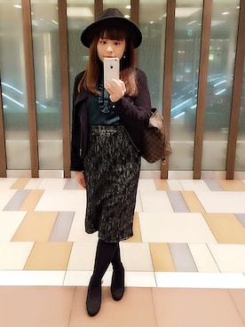 「rienda（リエンダ）のアイテム」を使った、えりーあんとわねっとさん（レディース・155cm）の秋コーディネート