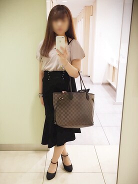 「bye bye（バイバイ）のアイテム（トップス）」を使った、えりーあんとわねっとさん（レディース・155cm）の秋コーディネート