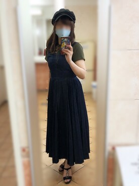 「ENVYM（アンビー）のアイテム（帽子）」を使った、えりーあんとわねっとさん（レディース・155cm）の夏コーディネート
