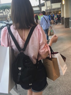 「PRADA（プラダ）のアイテム」を使った、H♡さん（レディース・166cm）の冬コーディネート