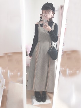 「チドリ柄」｜「アイテム（ワンピース/ドレス）」を使った、annchiiさん（レディース・156cm）の秋コーディネート