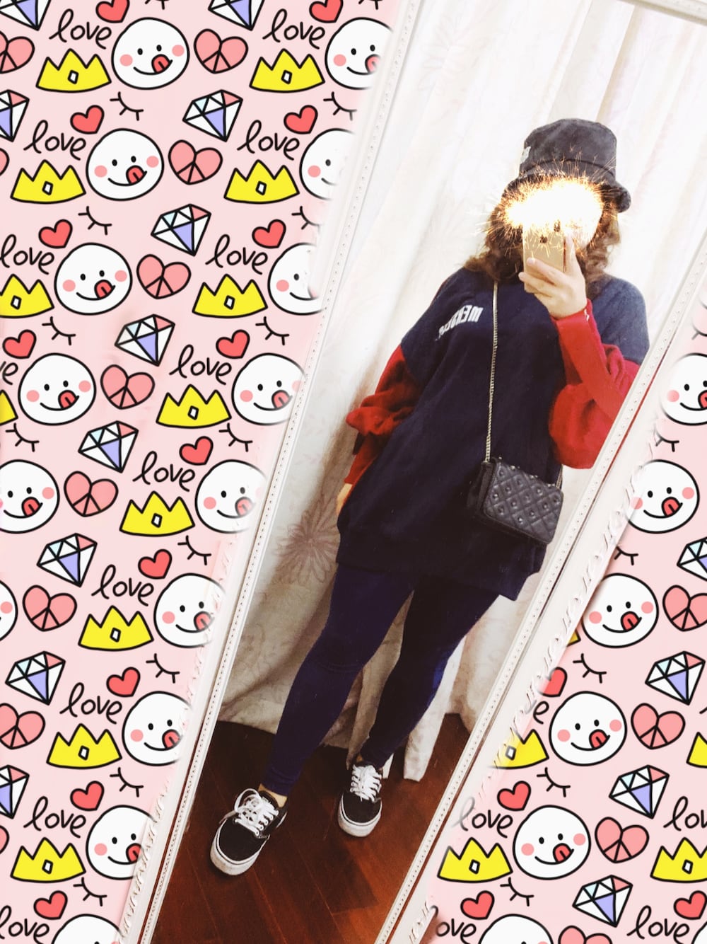 「秋のコーデ、休日スタイル」｜「VANSのアイテム（シューズ、ブラック系）」を使った、一个胖子的日常さん（レディース・160cm）の秋コーディネートの1枚目の写真