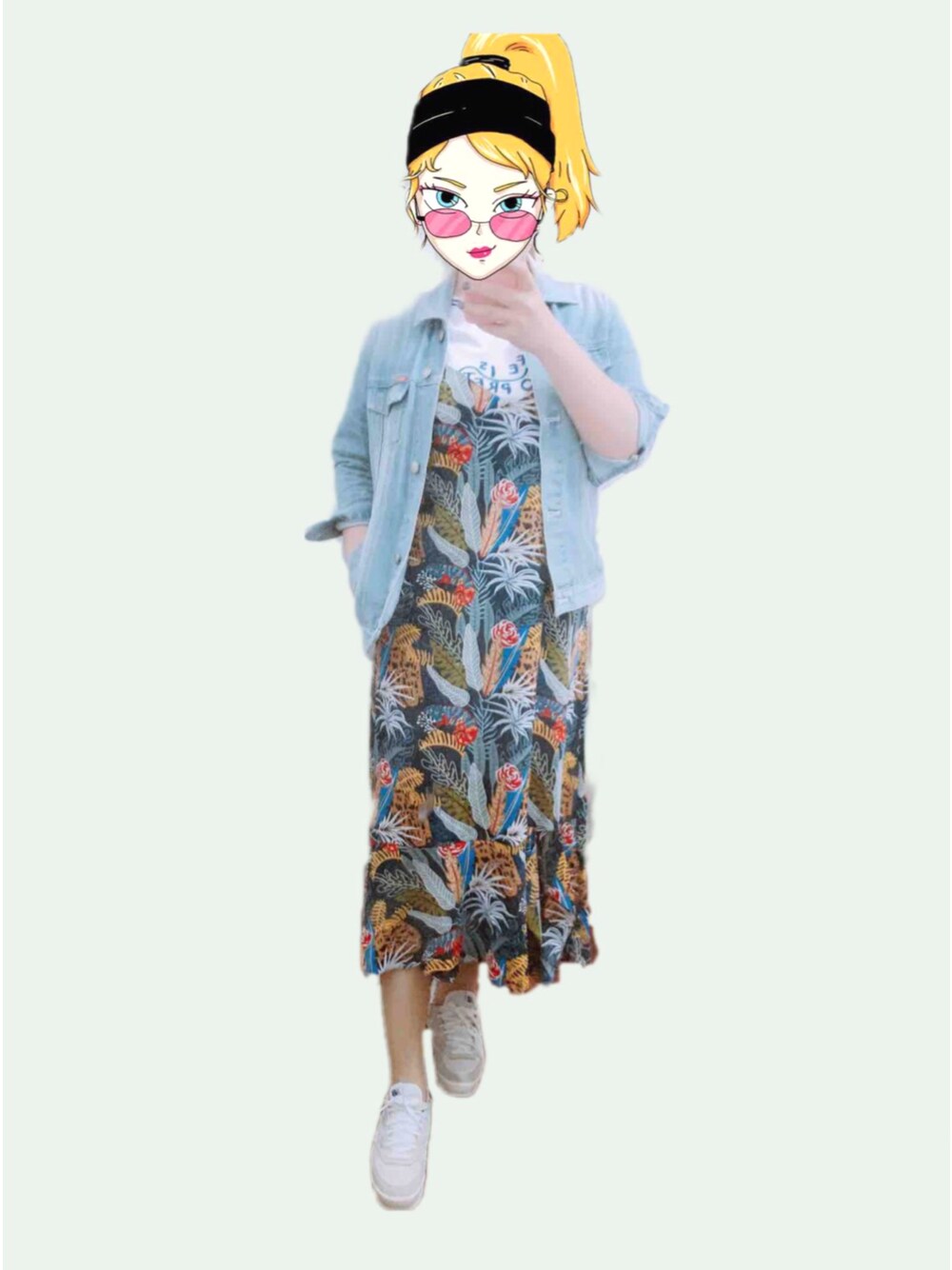 「春コーデ」｜「koradiorのアイテム（スカート、その他）」を使った、一个胖子的日常さん（レディース・160cm）の春コーディネートの1枚目の写真