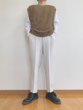 「SPINNS（スピンズ）のアイテム（ドレスシューズ）」を使った、かぺじゅんさん（メンズ・165cm）の夏コーディネート