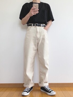 「apres jour（アプレジュール）のアイテム（パンツ）」を使った、かぺじゅんさん（メンズ・165cm）の夏コーディネート
