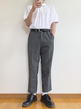 「SPINNS（スピンズ）のアイテム（ドレスシューズ）」を使った、かぺじゅんさん（メンズ・165cm）の夏コーディネート