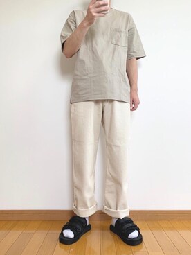 「apres jour（アプレジュール）のアイテム（パンツ）」を使った、かぺじゅんさん（メンズ・165cm）の夏コーディネート