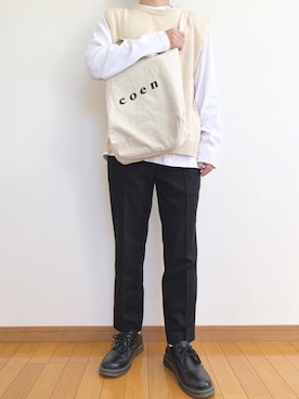 「SPINNS（スピンズ）のアイテム（ドレスシューズ）」を使った、かぺじゅんさん（メンズ・165cm）の秋コーディネート