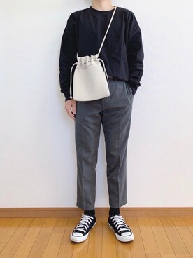 「UNIQLO（ユニクロ）の50色ソックス（消臭機能付き）（ソックス/靴下）」を使った、かぺじゅんさん（メンズ・165cm）の秋コーディネート