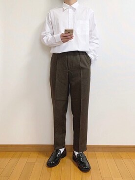 「UNIQLO（ユニクロ）の50色ソックス（消臭機能付き）（ソックス/靴下）」を使った、かぺじゅんさん（メンズ・165cm）の秋コーディネート