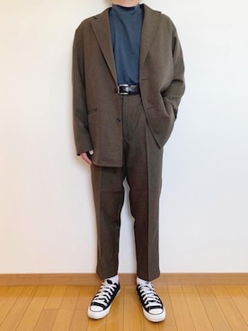 「youtube」｜「アイテム（ジャケット/アウター）」を使った、かぺじゅんさん（メンズ・165cm）の春コーディネート