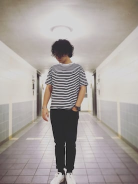 「keep（キープ）のアイテム」を使った、Paul Haさん（メンズ・177cm）の春コーディネート