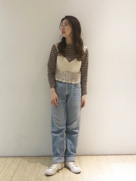 「リーバイス」｜くりためいさん（レディース・160cm）の春コーディネート