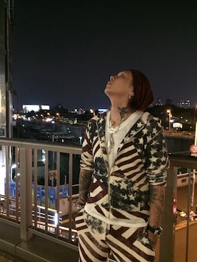 「SAAD（サード）のアイテム（アクセサリー）」を使った、よしそんさん（メンズ・181cm）の春コーディネート