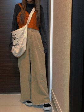 「アイテム（その他トップス、ブラウン系）」を使った、CHIHIROさん（レディース・150cm）の冬コーディネート