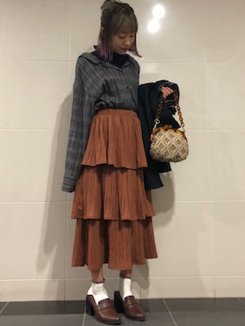 「w closet」｜「アイテム（その他アウター）」を使った、CHIHIROさん（レディース・150cm）の冬コーディネート