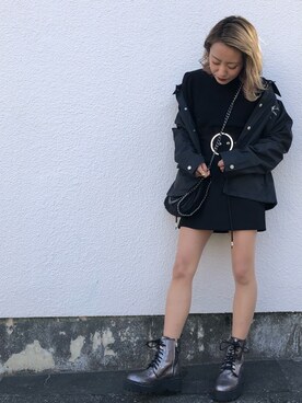 「Another Edition」｜「アイテム（ナイロンジャケット）」を使った、CHIHIROさん（レディース・150cm）の冬コーディネート