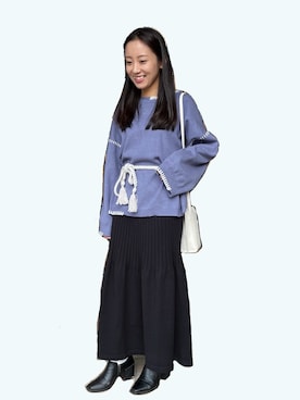 「AMERI」｜「アイテム（その他シューズ）」を使った、CHIHIROさん（レディース・150cm）の秋コーディネート