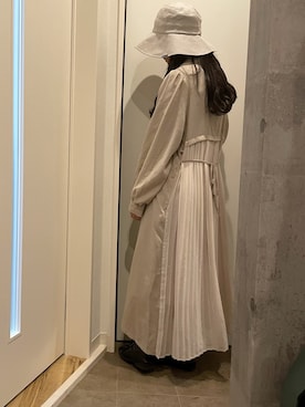 「日焼け対策」｜「アイテム（ワンピース/ドレス）」を使った、CHIHIROさん（レディース・150cm）の春コーディネート