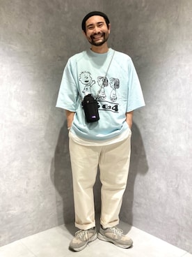 「PEANUTS（ピーナッツ）のアイテム」を使った、hotokun0111さん（メンズ・173cm）の春コーディネート