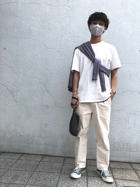 「URBAN RESEARCH（アーバンリサーチ）のアイテム（チノパンツ）」を使った、Motoさん（メンズ・181cm）の春コーディネート