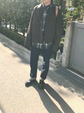 「stein（シュタイン）のアイテム（ブルゾン）」を使った、noriさん（メンズ・177cm）の冬コーディネート