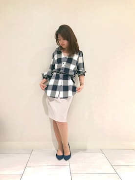 「NARACAMICIE（ナラカミーチェ）のアイテム」を使った、cojiさん（レディース・157cm）の春コーディネート