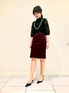 「お食事会」｜「アイテム（トップス）」を使った、cojiさん（レディース・157cm）の夏コーディネート