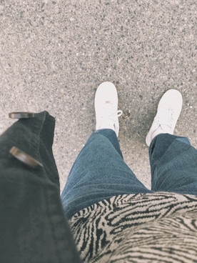 「nike air force 1のアイテム（スニーカー、ホワイト系）」を使った、Wendylikescandyさん（レディース・160cm）の春コーディネート