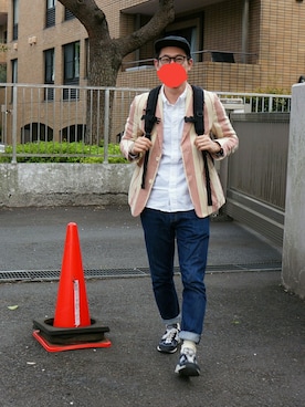 「KEATON CHASE（キートンチェイス）のアイテム」を使った、sshmさん（メンズ・176cm）の春コーディネート