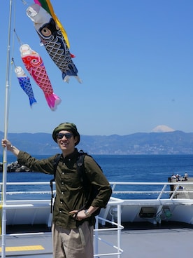 「DATUM（デイタム）のアイテム」を使った、sshmさん（メンズ・176cm）の春コーディネート