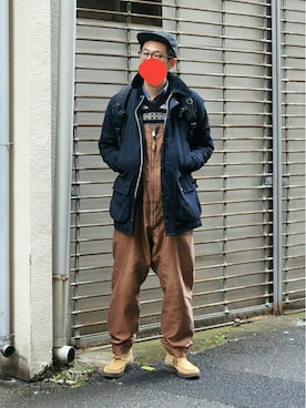 「EDIFICE（エディフィス）のアイテム（ブルゾン）」を使った、sshmさん（メンズ・176cm）の冬コーディネート