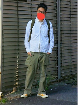 「KEATON CHASE（キートンチェイス）のアイテム」を使った、sshmさん（メンズ・176cm）の秋コーディネート