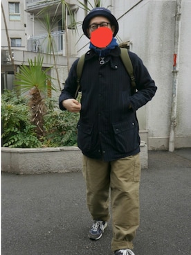 「EDIFICE（エディフィス）のアイテム（ブルゾン）」を使った、sshmさん（メンズ・176cm）の冬コーディネート