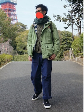 「CONVERSE ADDICT（コンバースアディクト）のアイテム（スリッポン）」を使った、sshmさん（メンズ・176cm）の冬コーディネート