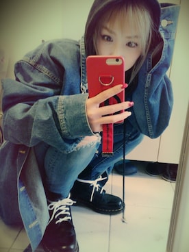 「AMBUSH（アンブッシュ）のアイテム（デニムジャケット）」を使った、mikacoronさん（レディース・155cm）の春コーディネート