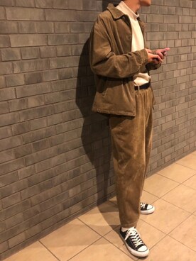 「CONVERSE（コンバース）のconverse コンバース ALL STAR 100 COLORS OX オールスター 100 カラーズ オックス 32861791 BLACK（スニーカー）」を使った、しょーたさん（メンズ・175cm）の秋コーディネート