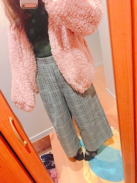 「chocol raffine robe（ショコラフィネローブ）のアイテム（その他アウター）」を使った、asupさん（レディース・154cm）の秋コーディネート