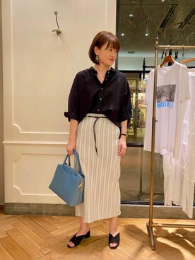 エールデルクールブラン天神地下街店スタッフさん（レディース・161cm）の夏コーディネート