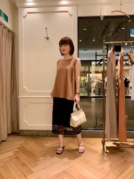 エールデルクールブラン天神地下街店スタッフさん（レディース・161cm）の夏コーディネート