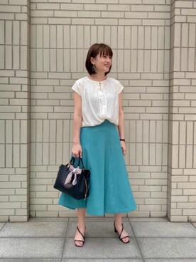エールデルクールブラン天神地下街店スタッフさん（レディース・161cm）の夏コーディネート