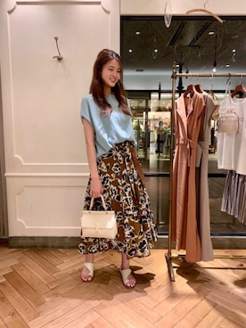 エールデルクールブラン天神地下街店スタッフさん（レディース・169cm）の夏コーディネート
