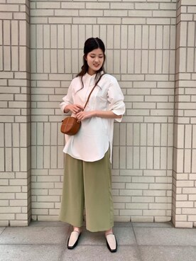 「お呼ばれ」｜「アイテム（スリッポン）」を使った、エールデルクールブラン天神地下街店スタッフさん（レディース・169cm）の冬コーディネート