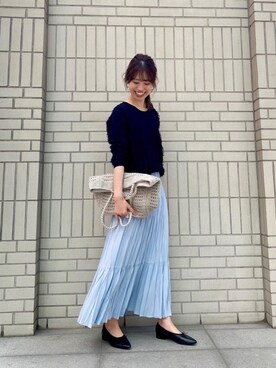 エールデルクールブラン天神地下街店スタッフさん（レディース・162cm）の冬コーディネート