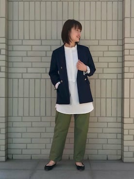 エールデルクールブラン天神地下街店スタッフさん(レディース・161cm)の冬コーディネート