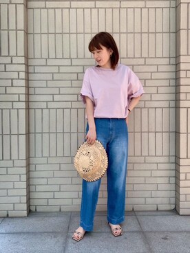 「インテリア」｜「アイテム（帽子）」を使った、エールデルクールブラン天神地下街店スタッフさん（レディース・161cm）の春コーディネート